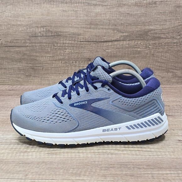Brooks Beast 20 Men's Size 9.5 D Gray Blue Running Walking Shoes (1103271D491) - Picture 3 of 9